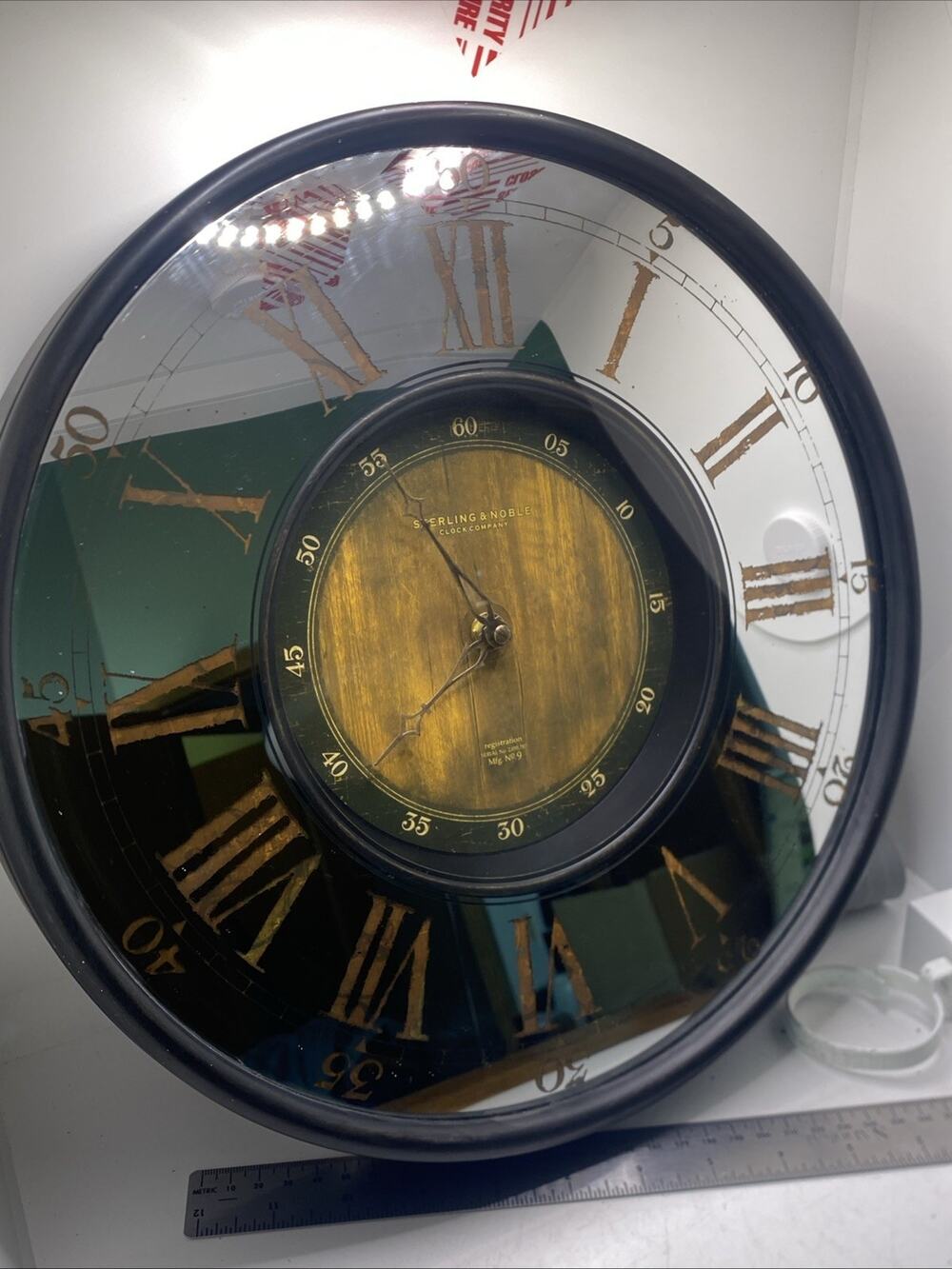 Sterling & Noble Steampunk Bar Clock Works New Battery